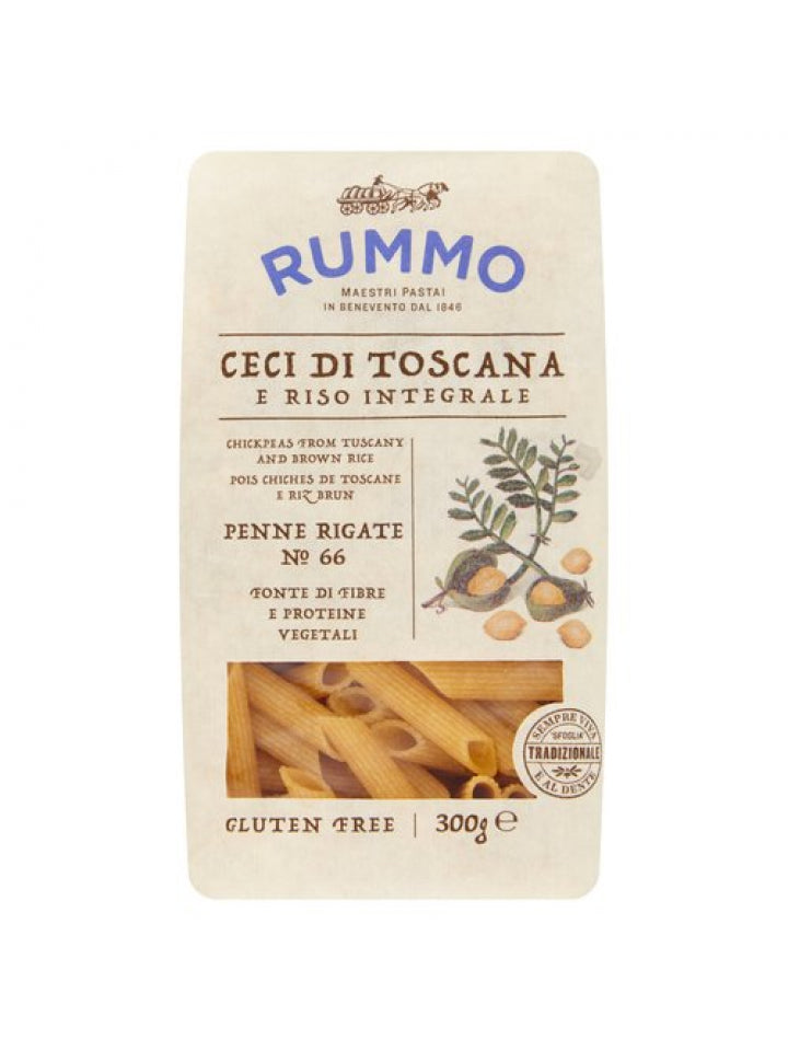 Rummo penne rigate tészta csicseriborsóból és barnarizsből 300 gr